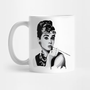 Hepburn black and white Mug